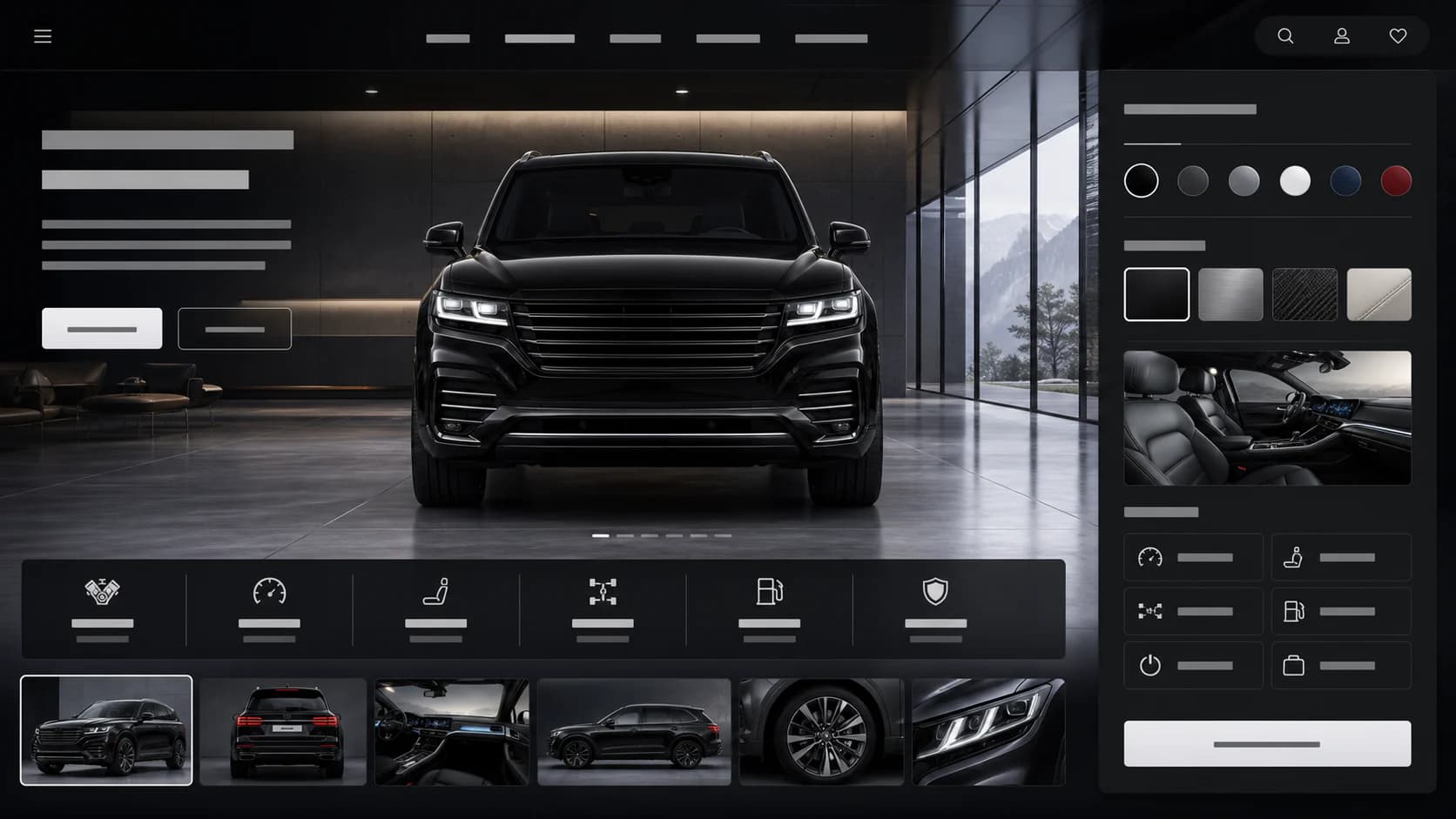 Giao diện Website Showroom Ô tô